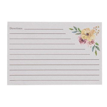 24 Pkg Floral Recipe Cards - The Fox Decor